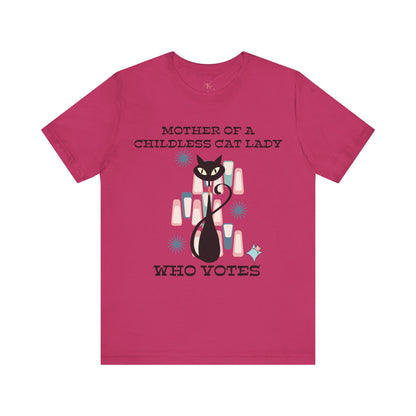 Kate McEnroe New York Mother Of A Childless Cat Lady Who Votes T - Shirt, Retro Atomic Kitschy Cat TeeT - Shirts27339274571039936500