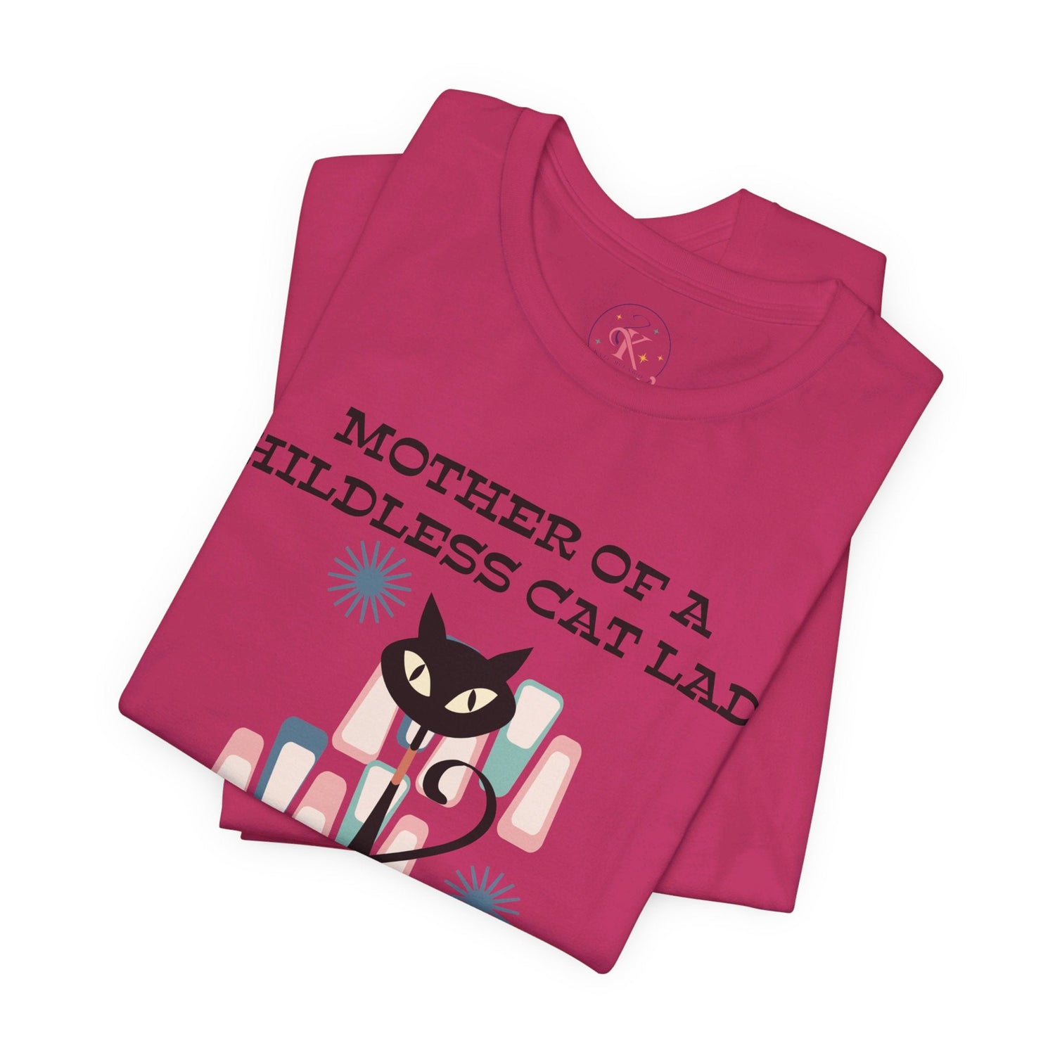 Kate McEnroe New York Mother Of A Childless Cat Lady Who Votes T - Shirt, Retro Atomic Kitschy Cat TeeT - Shirts27339274571039936500