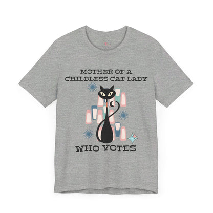 Kate McEnroe New York Mother Of A Childless Cat Lady Who Votes T - Shirt, Retro Atomic Kitschy Cat TeeT - Shirts27339274571039936500