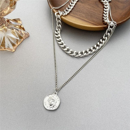 Kate McEnroe New York Multi-layer Chunky Chain Coin Pendant Necklace Necklaces CS5206202 219f7b77101