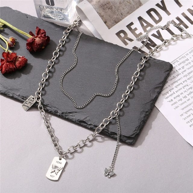 Kate McEnroe New York Multi-layer Chunky Chain Coin Pendant Necklace Necklaces CS53233 219f7b7710n
