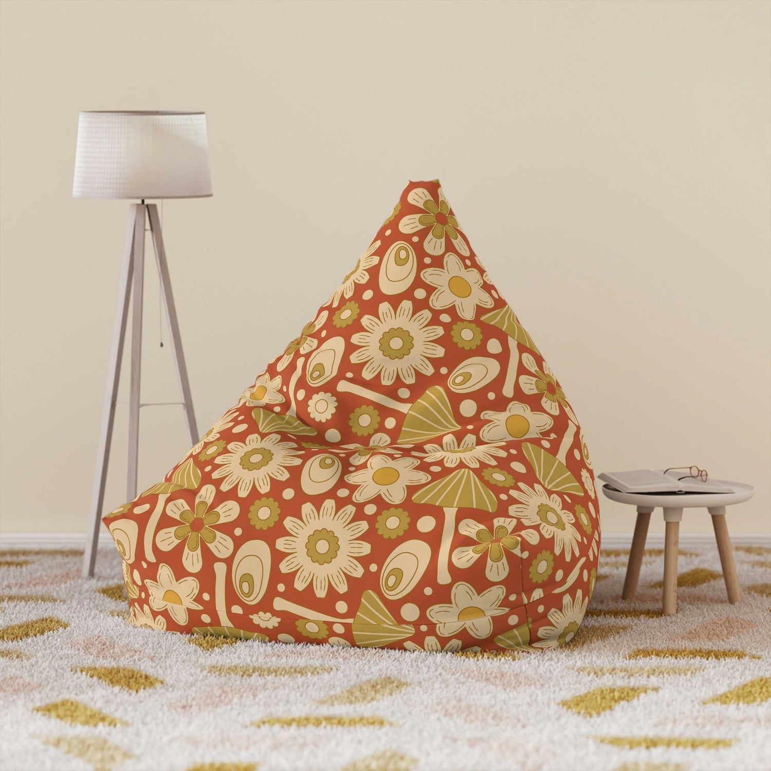 Kate McEnroe New York Mushroom Cottagecore Aesthetic Bean Bag Chair Cover Bean Bag Chair Covers 38&quot; × 42&quot; × 29&quot; / Without insert 23328946736430734038