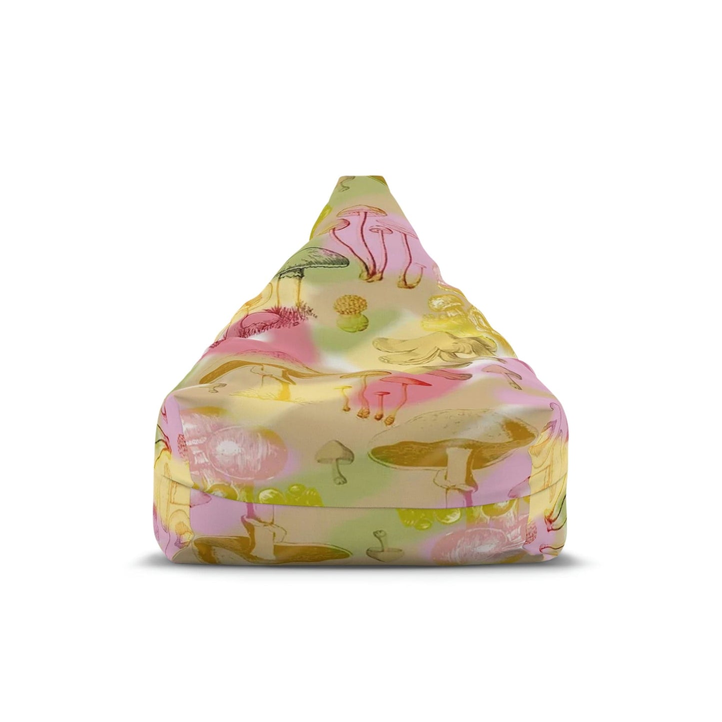 Kate McEnroe New York Mushroom in Pink and Yellow Bean Bag Chair Cover Bean Bag Chair Covers 27" × 30" × 25" / Without insert 11994195477840582544