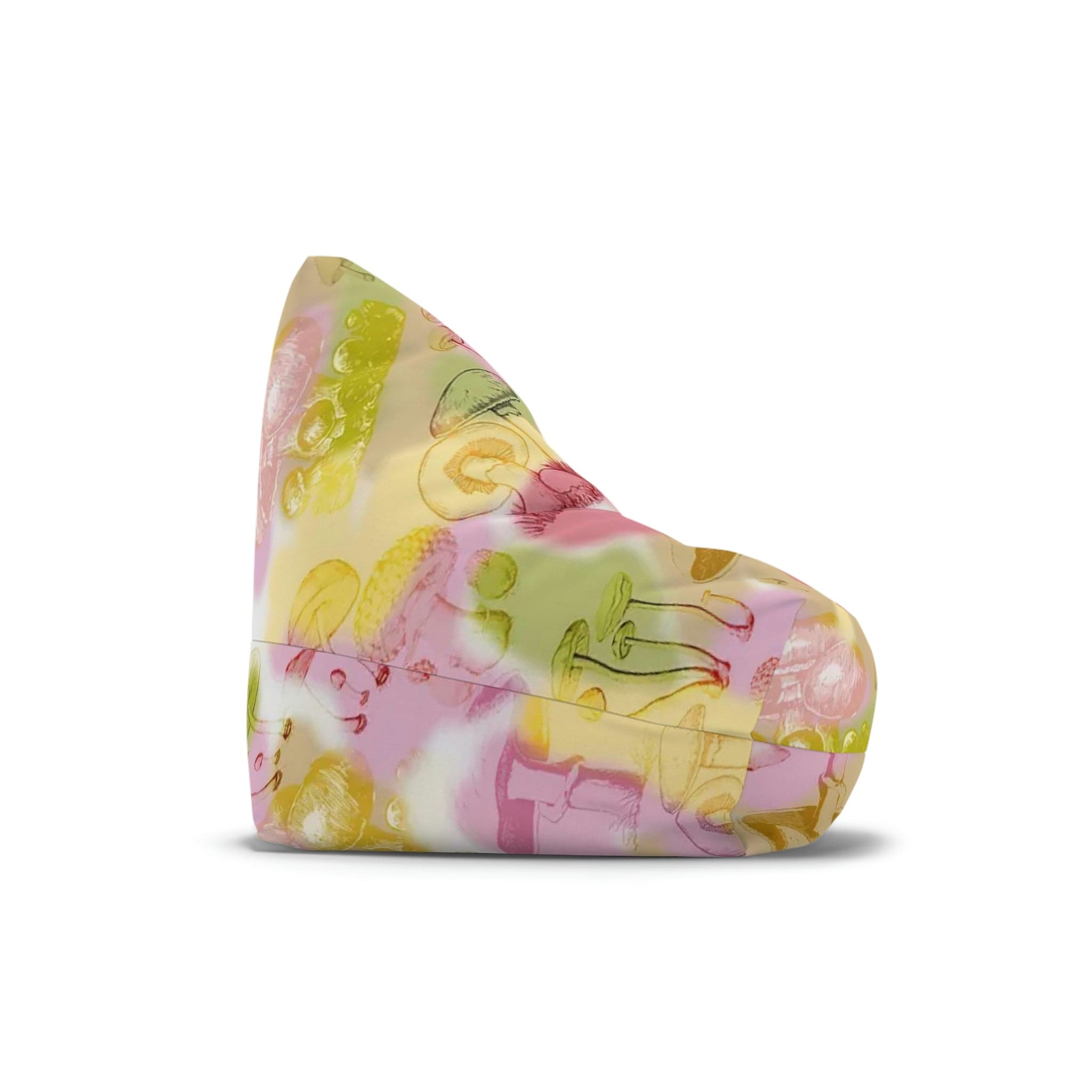 Kate McEnroe New York Mushroom in Pink and Yellow Bean Bag Chair CoverBean Bag Chair Covers11994195477840582544