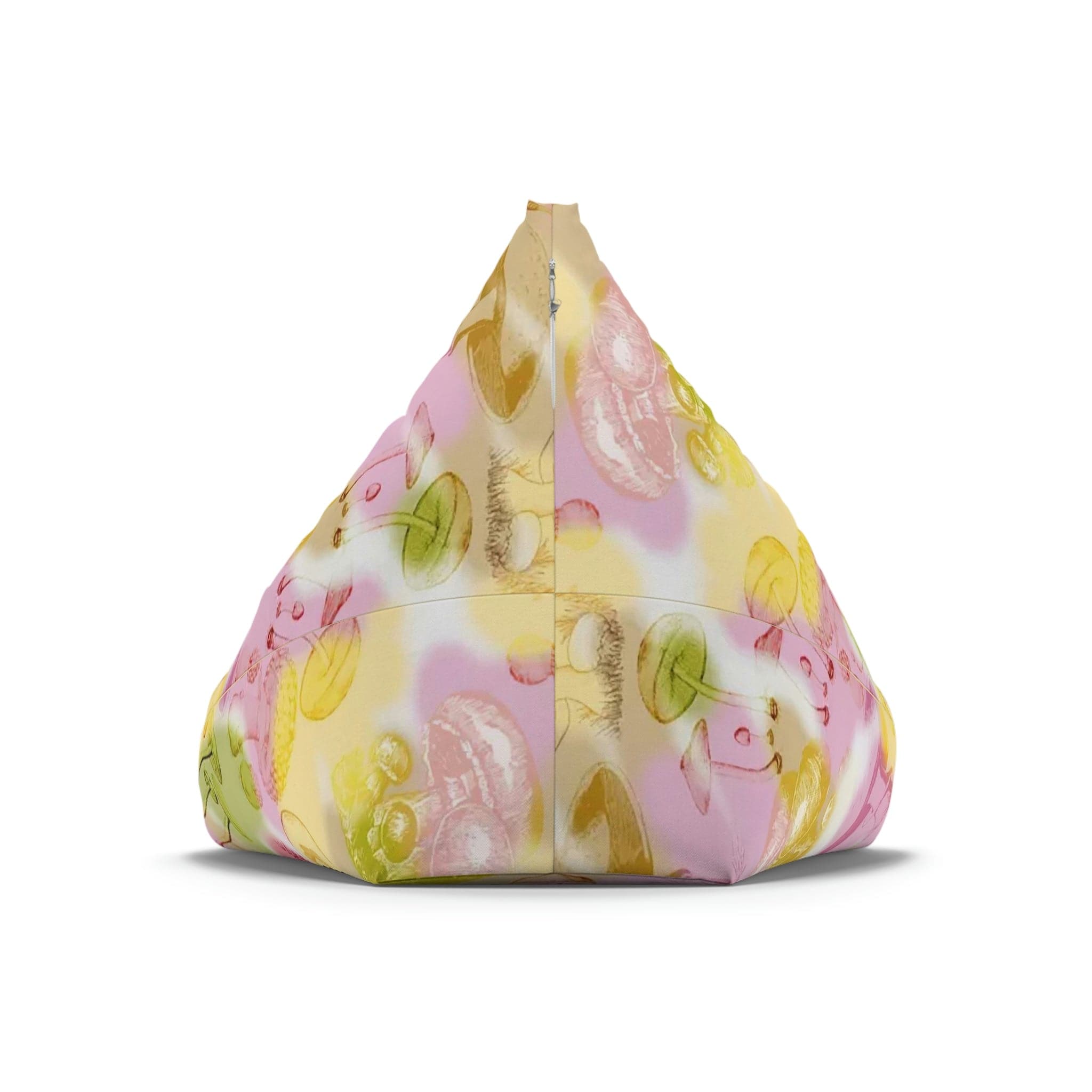 Kate McEnroe New York Mushroom in Pink and Yellow Bean Bag Chair CoverBean Bag Chair Covers59043449642566828038