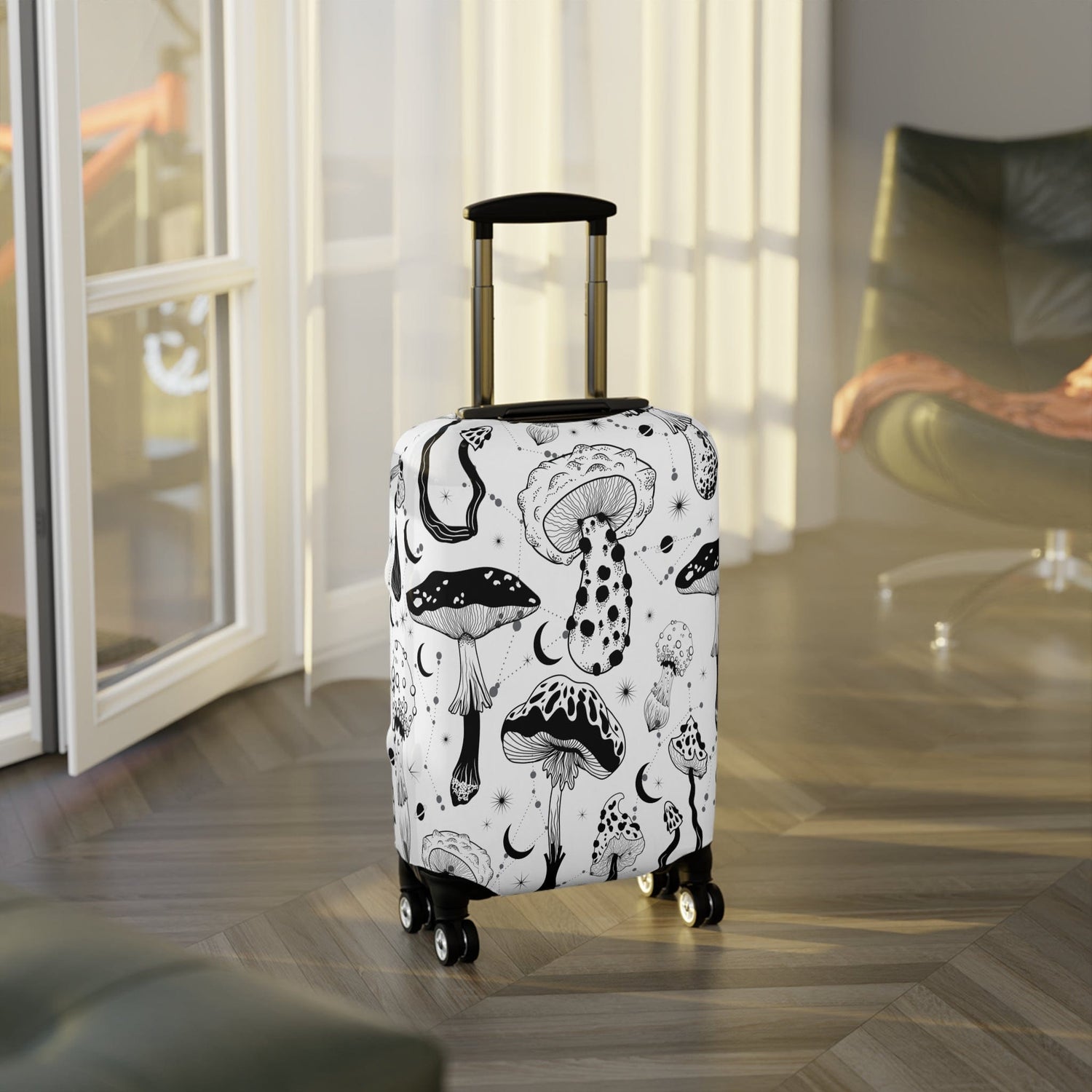 Kate McEnroe New York Mystical Mushroom Cottagecore Luggage Cover Luggage Covers