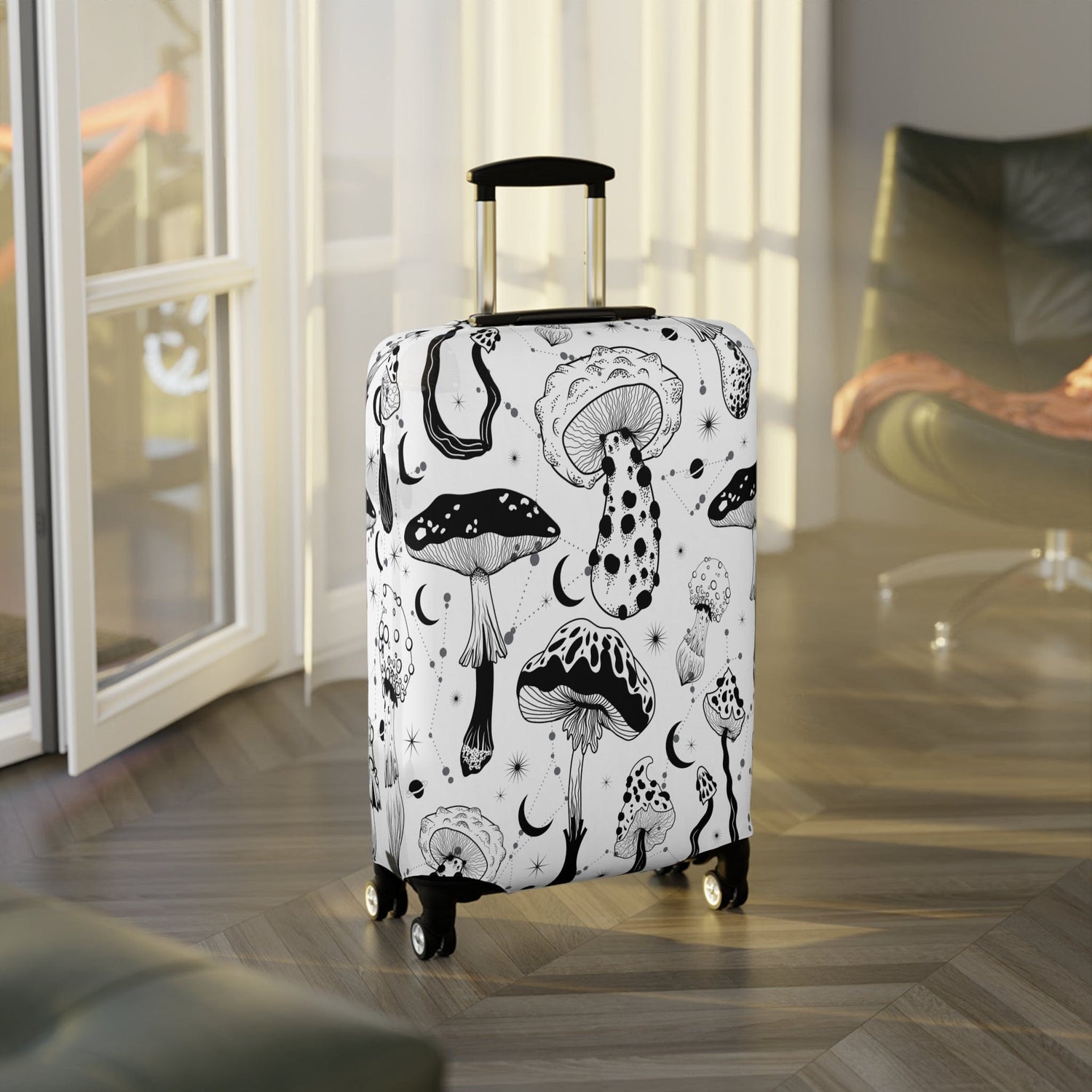 Kate McEnroe New York Mystical Mushroom Cottagecore Luggage CoverLuggage Covers25635776919895376508