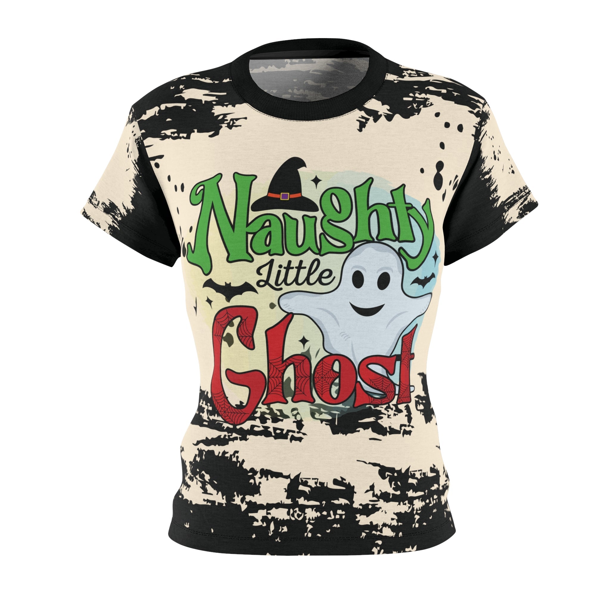 Kate McEnroe New York Naughty Little Ghost Halloween Tee, Fun Retro Graphic Shirt, Spooky Kitsch Halloween Top, Vintage - Inspired Ghost T-ShirtT-Shirts3549434195