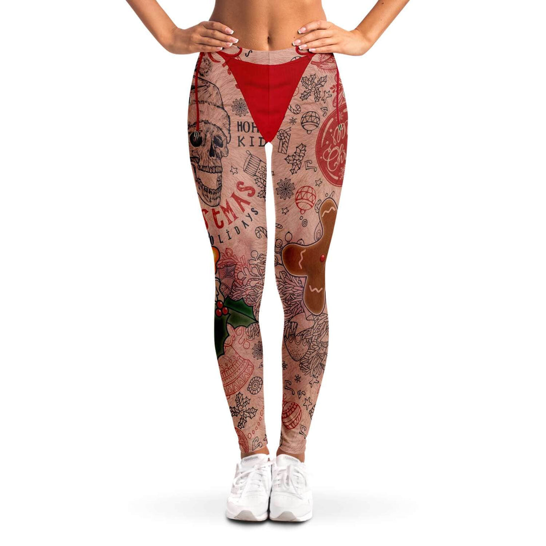 Kate McEnroe New York Naughty Santa Tattoo Leggings For WomenLeggingsSBLGS_D - QUB1P - XS