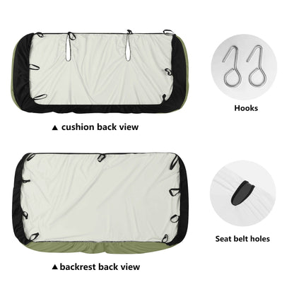 Kate McEnroe New York Olive Green Car Back Seat Cover, Auto Rear Seat ProtectorRear Car Seat CoversWJ2DZ9DW-1
