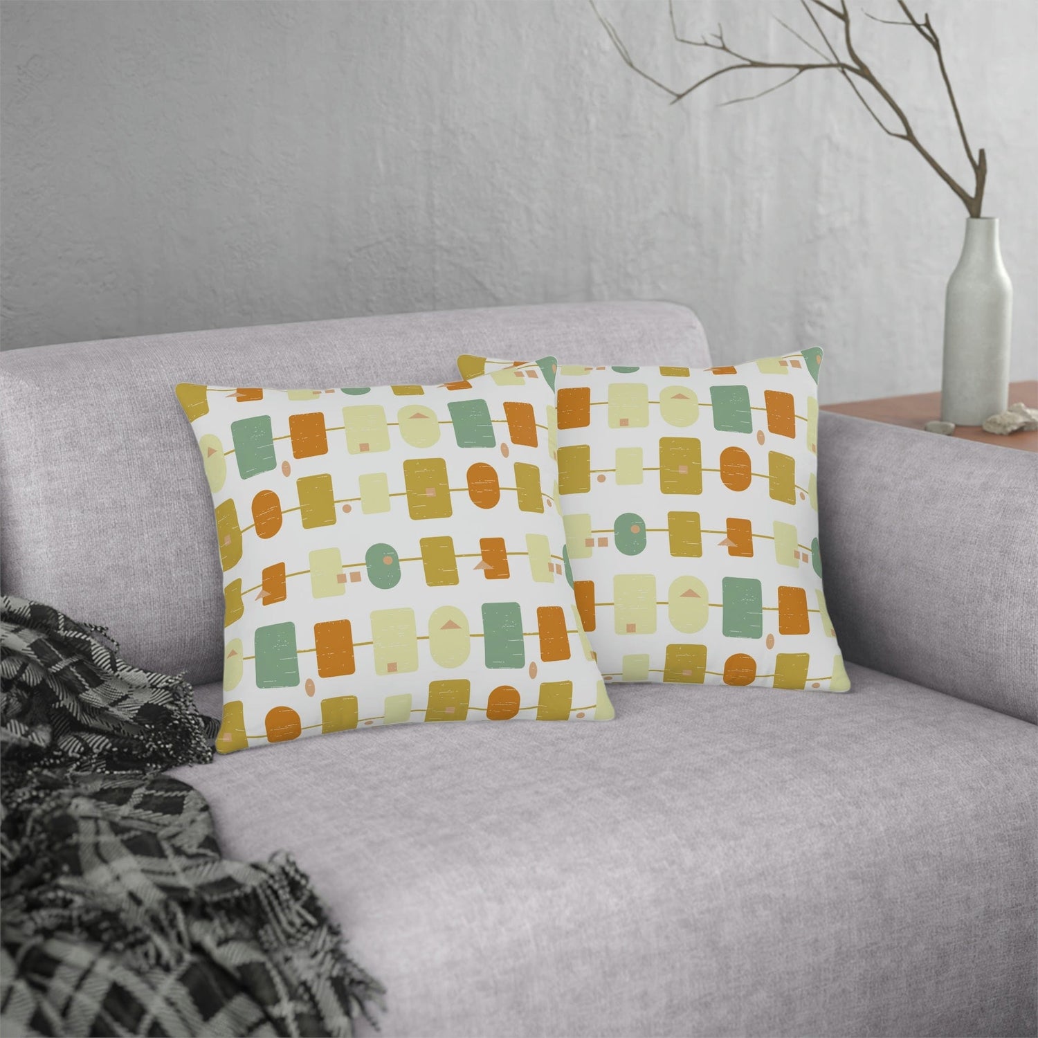 Kate McEnroe New York Outdoor Pillow in Mid Century Modern Abstract Geometric PrintThrow Pillows16821860350828405461