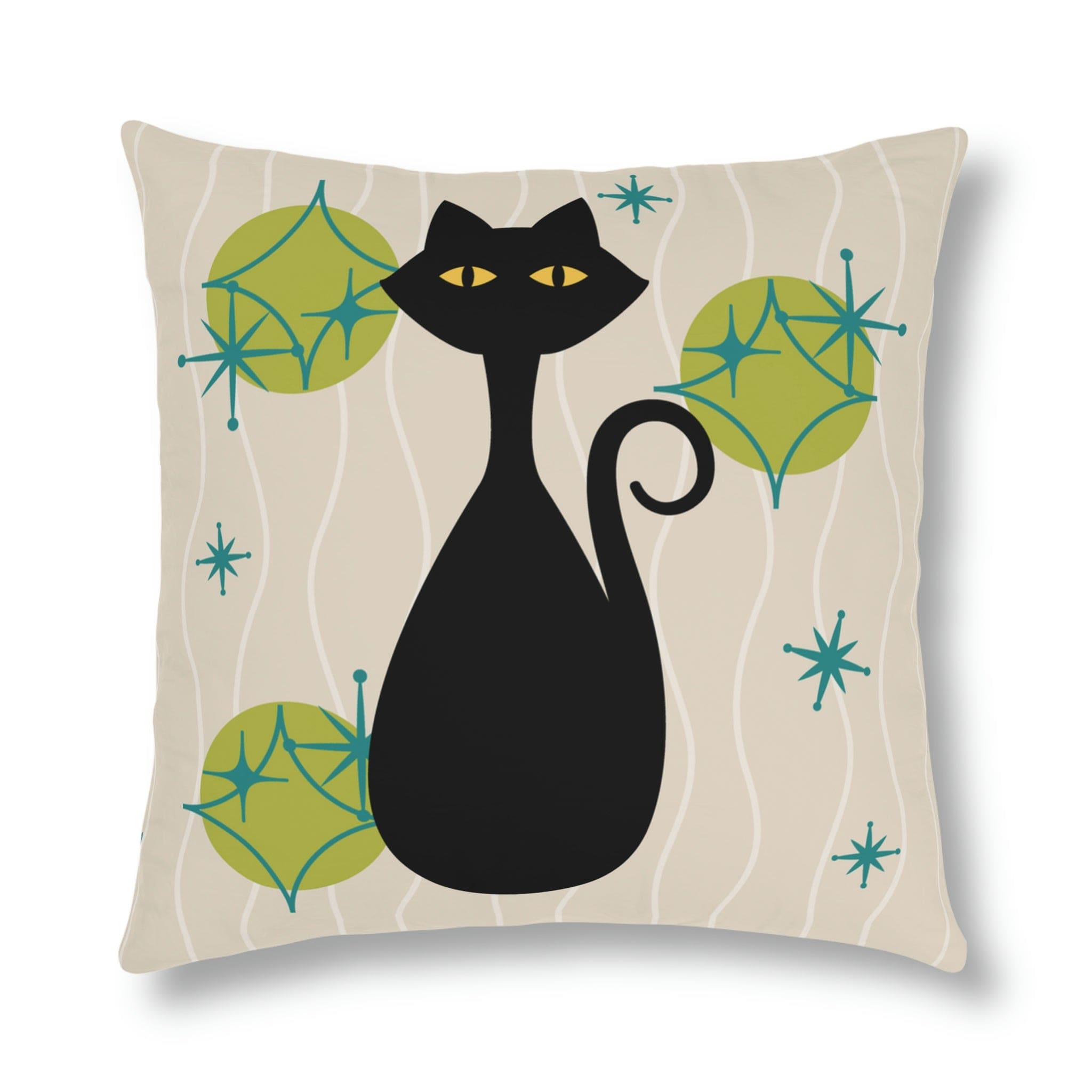 Kate McEnroe New York Outdoor Pillow in Retro 1950s Atomic Cat PrintThrow Pillows64664857615523777712