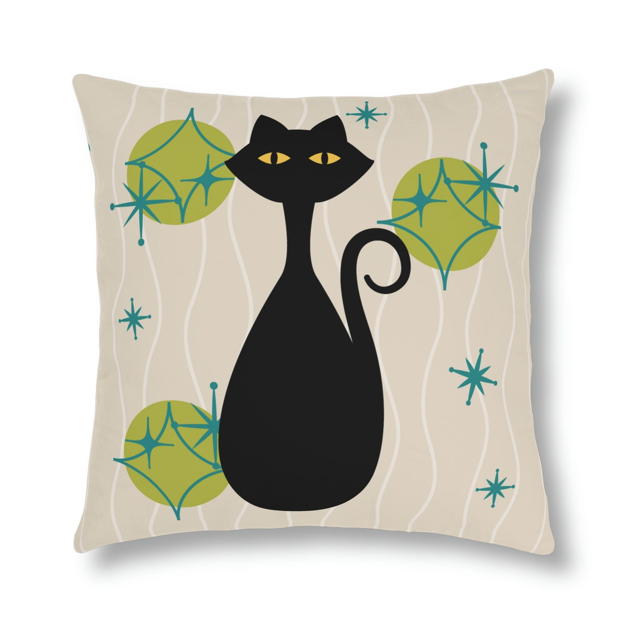 Kate McEnroe New York Outdoor Pillow in Retro 1950s Atomic Cat PrintThrow Pillows64664857615523777712