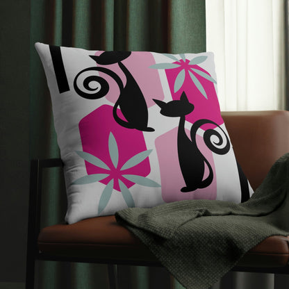 Kate McEnroe New York Outdoor Throw Pillow in Mid Century Modern Atomic Cat PrintThrow Pillows21721159538015897553