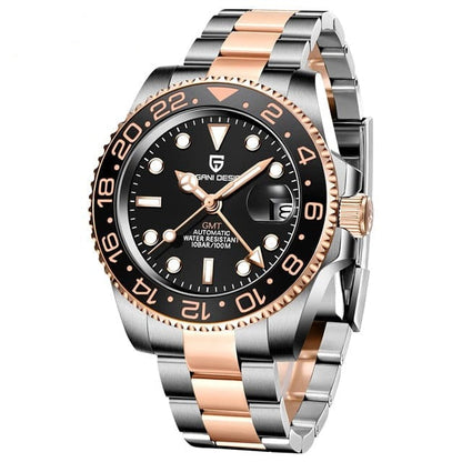 Kate McEnroe New York Pagani Men's Luxury Mechanical Wristwatch Watches Gold black 37068473-gold-black-china