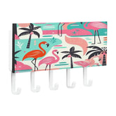 Kate McEnroe New York Palm Spring Mid Century Modern Flamingo Wall Mount Key Holder, Retro Tropical Wall Organizer, 50s Wall Hook RackKey Holder Wall Mount3SF7xr1qF5