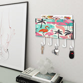 Kate McEnroe New York Palm Spring Mid Century Modern Flamingo Wall Mount Key Holder, Retro Tropical Wall Organizer, 50s Wall Hook RackKey Holder Wall Mount3SF7xr1qF5