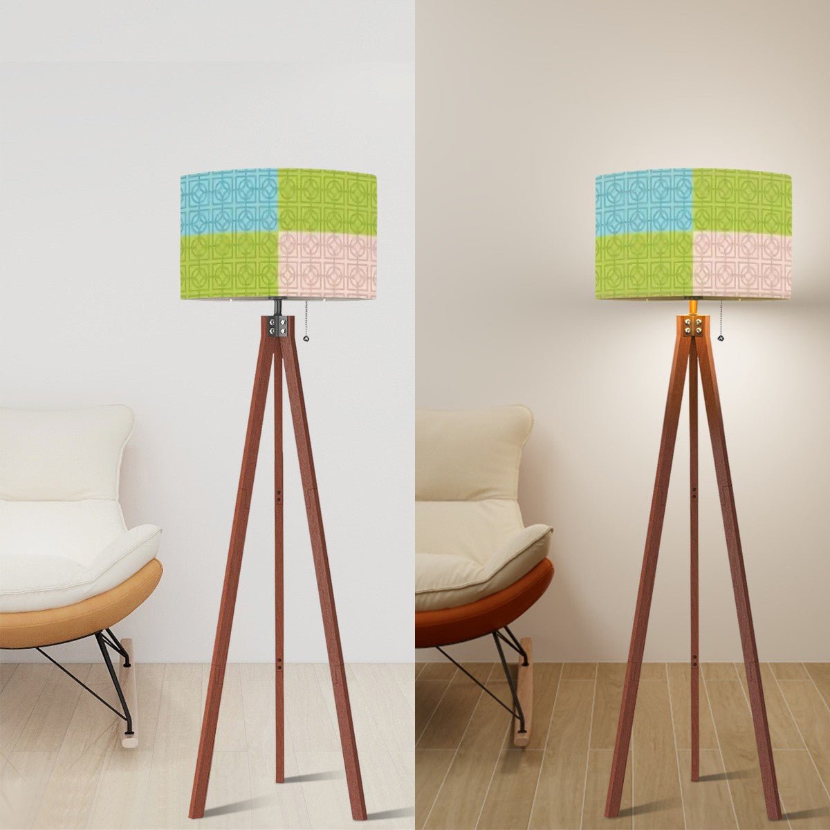 Kate McEnroe New York Palm Springs Breeze Block Mid Century Modern Drum Lamp ShadeLamp Shadesi5WBM9RZ91