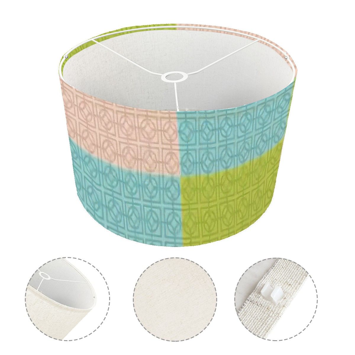 Kate McEnroe New York Palm Springs Breeze Block Mid Century Modern Drum Lamp ShadeLamp Shadesi5WBM9RZ91