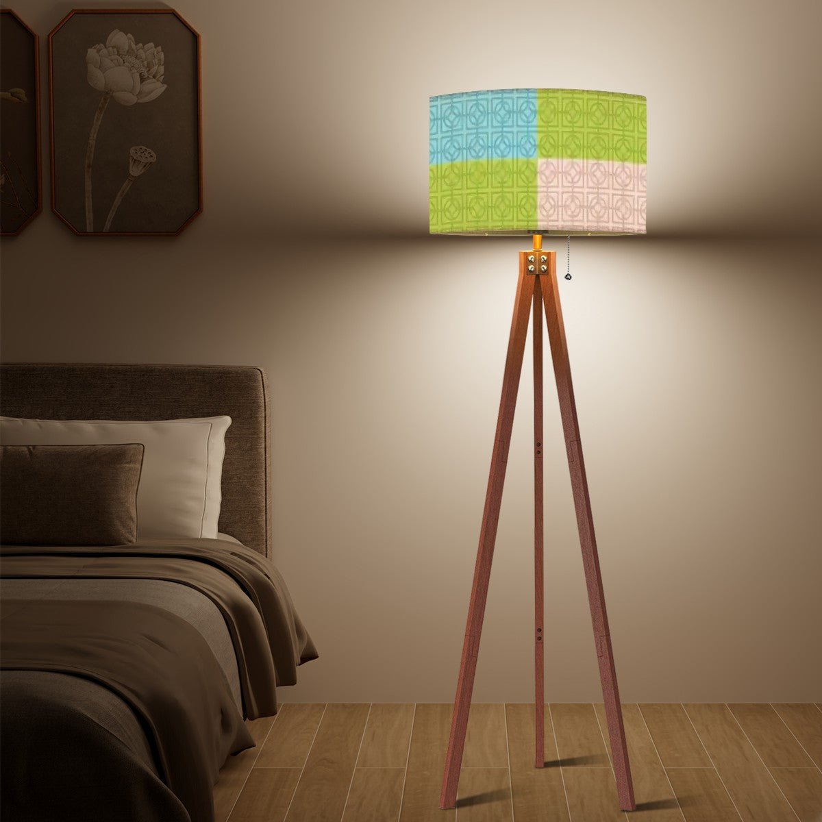 Kate McEnroe New York Palm Springs Breeze Block Mid Century Modern Drum Lamp ShadeLamp Shadesi5WBM9RZ91