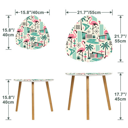 Kate McEnroe New York Palm Springs Flamingo Mid Century Modern Nesting TablesNesting TableswdDKLYdlmE