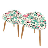 Kate McEnroe New York Palm Springs Flamingo Mid Century Modern Nesting TablesNesting TableswdDKLYdlmE