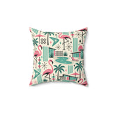 Kate McEnroe New York Palm Springs Flamingo Mid Century Modern Retro Throw PillowThrow Pillows18071068126926707651