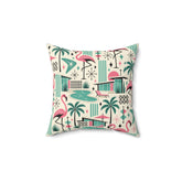 Kate McEnroe New York Palm Springs Flamingo Mid Century Modern Retro Throw PillowThrow Pillows18071068126926707651