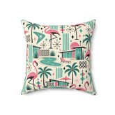 Kate McEnroe New York Palm Springs Flamingo Mid Century Modern Retro Throw PillowThrow Pillows18071068126926707651