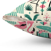 Kate McEnroe New York Palm Springs Flamingo Mid Century Modern Retro Throw PillowThrow Pillows18071068126926707651