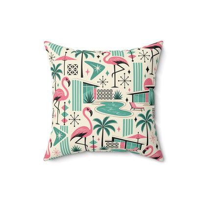 Kate McEnroe New York Palm Springs Flamingo Mid Century Modern Retro Throw PillowThrow Pillows18071068126926707651