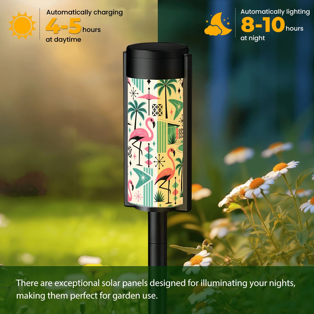 Kate McEnroe New York Palm Springs Flamingo Mid Century Modern Solar Garden LightSolar Garden Stake Lightss8rADzmDRH