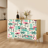 Kate McEnroe New York Palm Springs Flamingo Mid Century Modern Storage Cabinet CredenzaStorage Cabinets5bOhbJpr6n