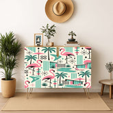 Kate McEnroe New York Palm Springs Flamingo Mid Century Modern Storage Cabinet CredenzaStorage Cabinets5bOhbJpr6n