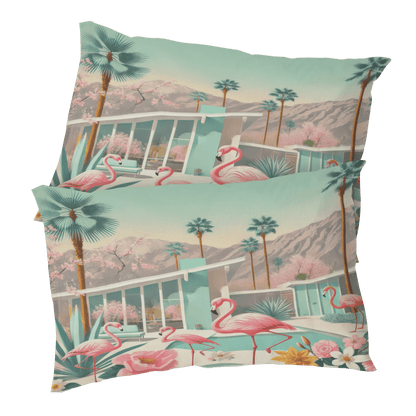 Kate McEnroe New York Palm Springs Flamingo Pillowcase, Mid Century Modern Bedroom AccentPillowcases1250