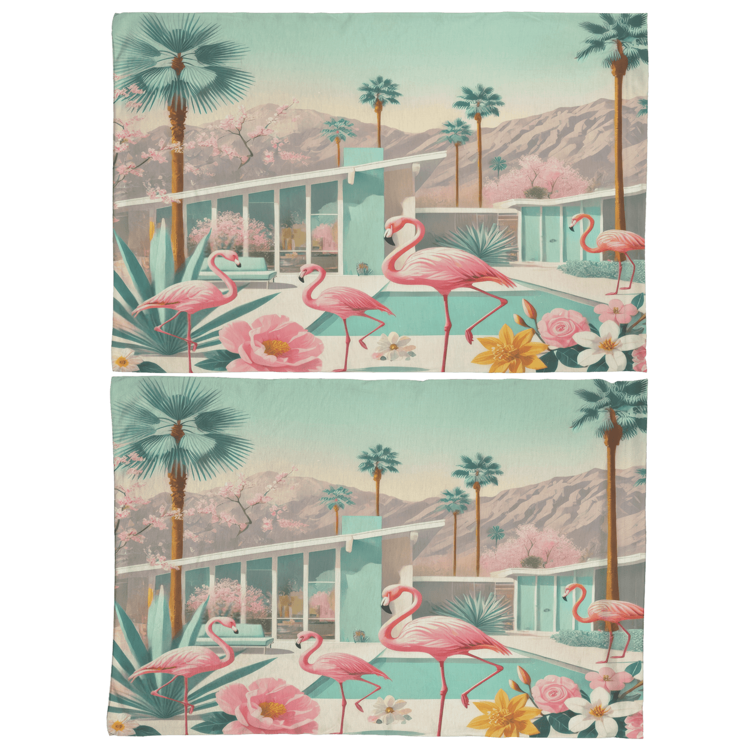 Kate McEnroe New York Palm Springs Flamingo Pillowcase, Mid Century Modern Bedroom AccentPillowcases1250