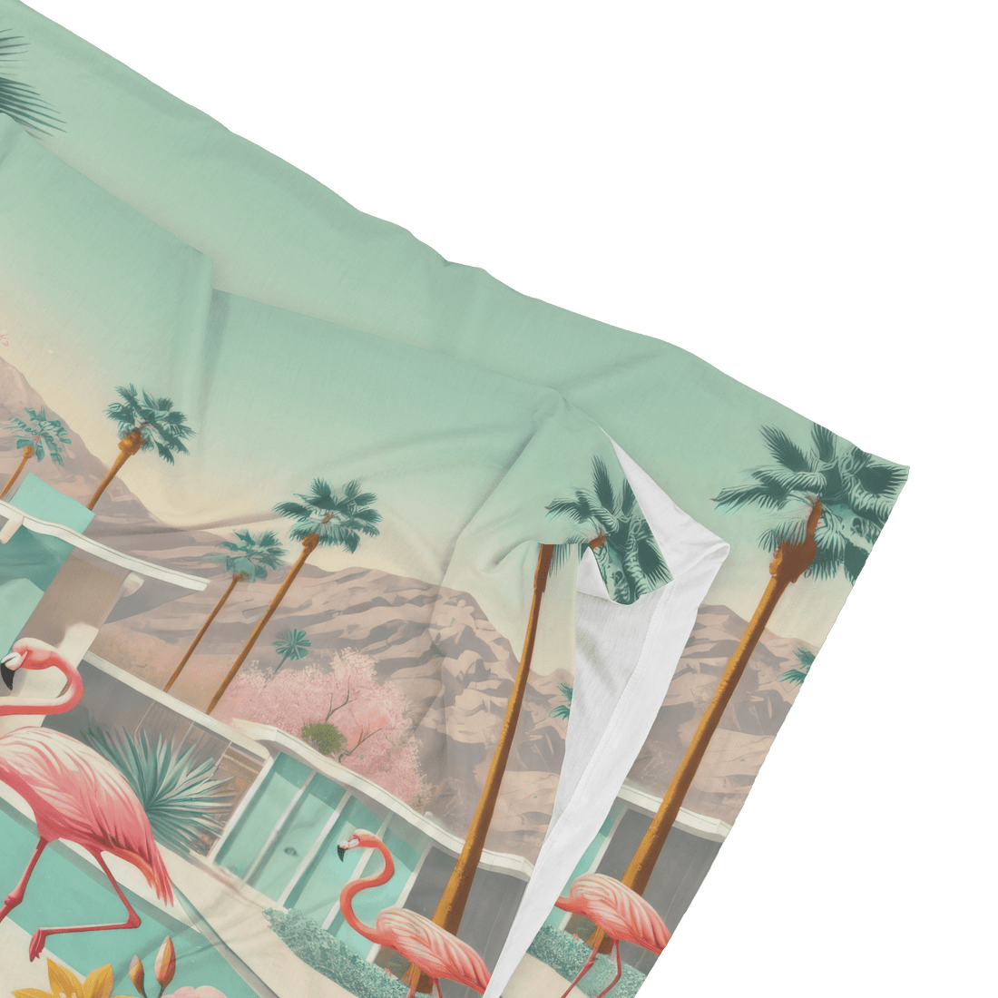 Kate McEnroe New York Palm Springs Flamingo Pillowcase, Mid Century Modern Bedroom AccentPillowcases1250