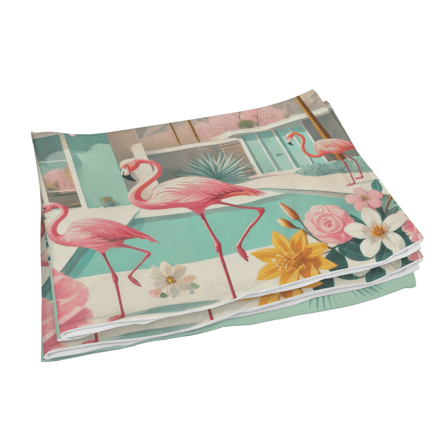 Kate McEnroe New York Palm Springs Flamingo Pillowcase, Mid Century Modern Bedroom AccentPillowcases1250