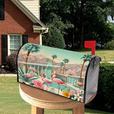 Kate McEnroe New York Palm Springs Flamingo Tropical Mid Century Modern Magnetic Mailbox CoverMailbox Covers7tS7ErL3wG