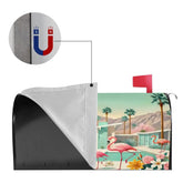 Kate McEnroe New York Palm Springs Flamingo Tropical Mid Century Modern Magnetic Mailbox CoverMailbox Covers7tS7ErL3wG