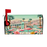 Kate McEnroe New York Palm Springs Flamingo Tropical Mid Century Modern Magnetic Mailbox CoverMailbox Covers7tS7ErL3wG