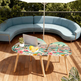 Kate McEnroe New York Palm Springs Flamingo Tropical Mid Century Modern Nesting TablesNesting TablesIFWR3OBuD1