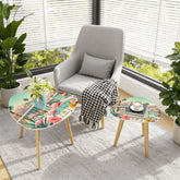 Kate McEnroe New York Palm Springs Flamingo Tropical Mid Century Modern Nesting TablesNesting TablesIFWR3OBuD1