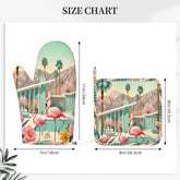 Kate McEnroe New York Palm Springs Flamingo Tropical Mid Century Modern Oven Mitts and Pot Holders SetsOven Mitts & Pot Holder SetkdTbqf3tmN
