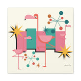 Kate McEnroe New York Palm Springs Kitschy Flamingo 50s Retro Mid Century Modern Canvas ArtCanvas Wall Art22268878841137687390