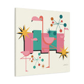 Kate McEnroe New York Palm Springs Kitschy Flamingo 50s Retro Mid Century Modern Canvas ArtCanvas Wall Art27363434801412381377