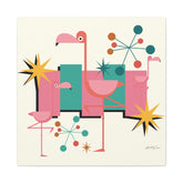Kate McEnroe New York Palm Springs Kitschy Flamingo 50s Retro Mid Century Modern Canvas ArtCanvas Wall Art78795600709121964798
