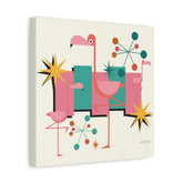 Kate McEnroe New York Palm Springs Kitschy Flamingo 50s Retro Mid Century Modern Canvas ArtCanvas Wall Art78795600709121964798