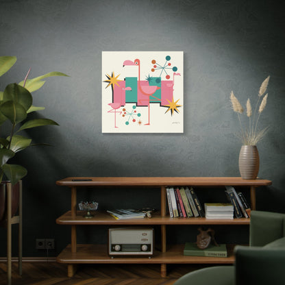 Kate McEnroe New York Palm Springs Kitschy Flamingo 50s Retro Mid Century Modern Canvas ArtCanvas Wall Art78795600709121964798