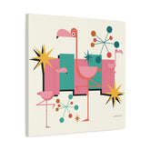 Kate McEnroe New York Palm Springs Kitschy Flamingo 50s Retro Mid Century Modern Canvas ArtCanvas Wall Art78795600709121964798